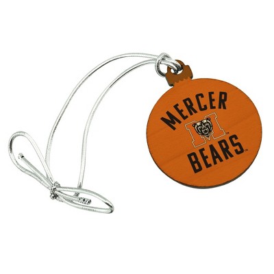 Mercer University Bears Logo Mini Small Tiny Wood Christmas Tree Holiday Ornament