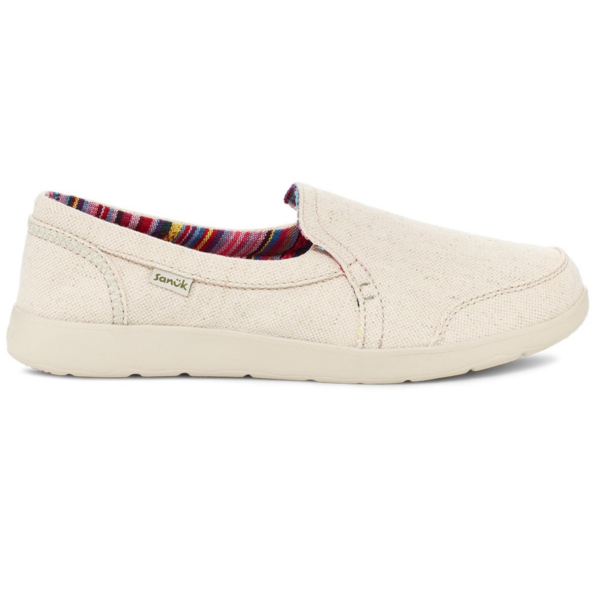 Женские туфли Sanuk Women's Sidewalk Surfer Lite 2 Sl Loafers - Oatmilk, 9 — фото 2