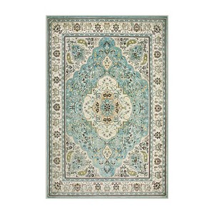 Lahome Medallion Floral Hallway Area Rug–Soft Low Pile Washable Non-Slip Carpet for Kitchen,Bedroom, Living Room,or Dining Room - 1 of 4