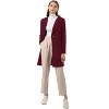 INSPIRE CHIC Women's Mid-thigh Collarless Single Breasted Outwear Winter Overcoat - 4 of 4