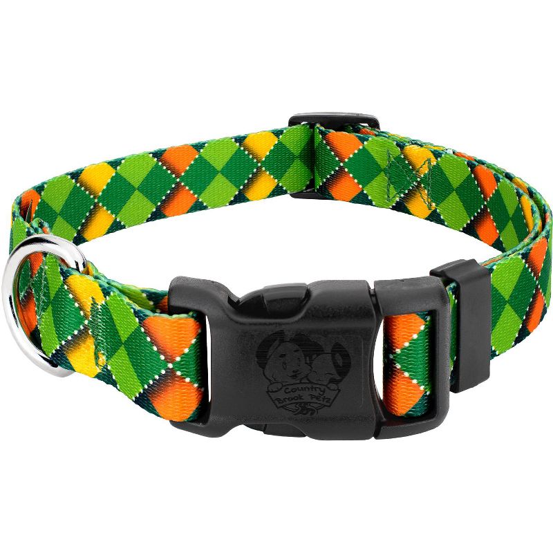 Country Brook Petz Deluxe Limerick Argyle Dog Collar - Made in the U.S.A, 1 of 8