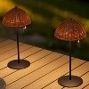 JONATHAN Y Tilly Modern Coastal Indoor/Outdoor Wicker Shade Rechargeable/Cordless Dimmable Integrated LED Table Lamp - 2 of 4