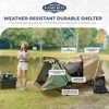 Kamp-Rite Original Quick Setup 1 Person Multifunctional Cot Convertible as Lounge Chair, and Tent with 2 Zippers and Messh Entry Doors, Green & Tan - 3 of 4
