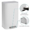 Stainless Steel Trash Can White, Small Trash Bin with Lid, Inner Bucket and Step Pedal, Quiet Soft Close and Stays Open, Garbage Can - 4 of 4