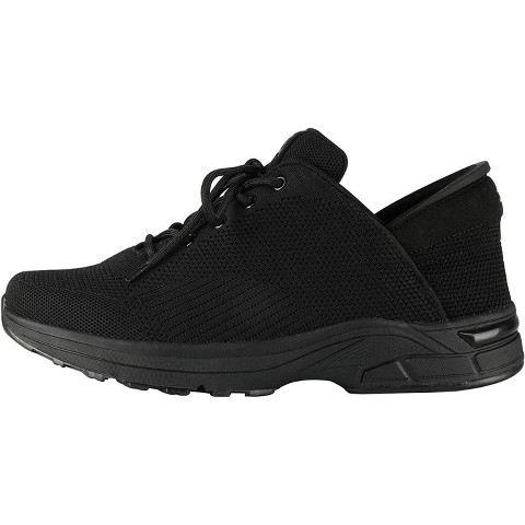ZEBA Men's Hands Free Slip-On Walking Shoes (Jet Black, 13 X-Wide)