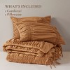 Lyngins French Country Comforter Set, Romantic Ruched Design Bedding Set, 1 Comforter & 1 Sham, Ultra-Soft Microfiber, All-Season Quilt Bedding Set - 3 of 4