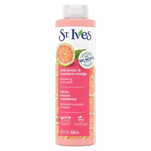 St. Ives Pink Lemon & Mandarin Orange Plant-Based Natural Body Wash Soap - 22 fl oz - 1 of 4