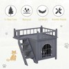 Resenkos 2-Level Hamster Cage Mice and Rat House, Small Animal Habitat for Guinea Pigs, Chinchillas with Openable Top, Front Door, Shelf and Ladder, - 3 of 4