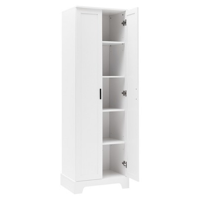 Rbied 23 in. W x 17 in. D x 71 in. H Bathroom Storage Cabinet Linen Cabinet with Adjustable Shelf