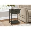 Vynxaria Contemporary 2-Tier Accent Table with Storage Drawer & Black Metal Legs - 2 of 4