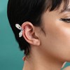 SOHI Women's Metallic Silver Party Cuff Earrings - 3 of 4