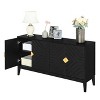 NicBex Buffet Cabinet with Storage 4-Door Sideboard Cabinet with Adjustable Shelf for Kitchen,Dining Room,Hallway - 3 of 4