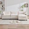 HYLEORY Circle Velvet U-Shaped Sectional Sofa , Indoor Furniture Convertible Modular Sectional Sofa Set with 2 Ottomans for Living Room - 3 of 4