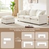 YOOCOZZ Chenille Sectional Sofa with Movable Ottoman and Pure Foam Cushions, Free Combination - 4 of 4