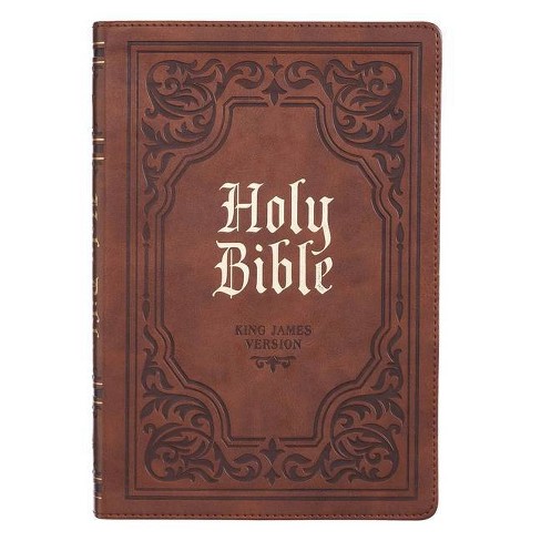 KJV Bible Thinline Brown - Large Print (Leather Bound)