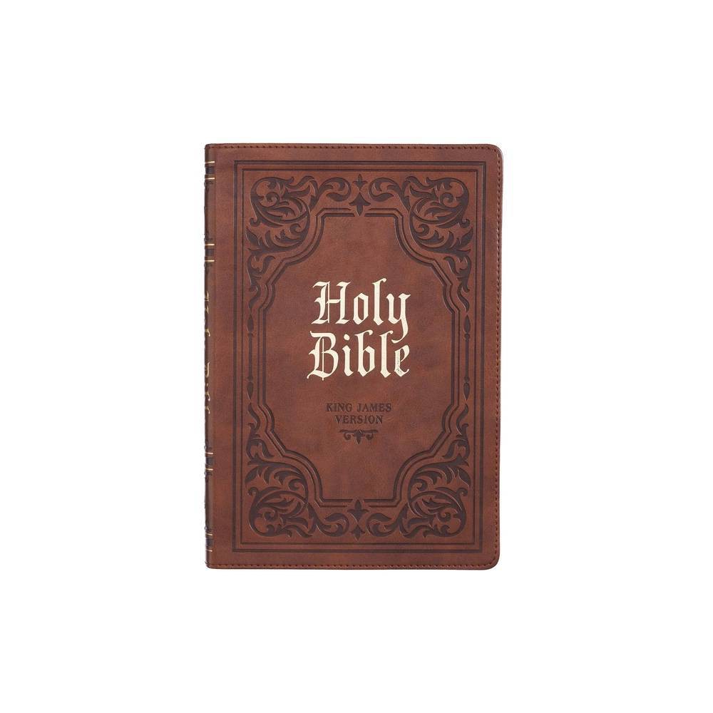 KJV Bible Thinline Brown - Large Print (Leather Bound)