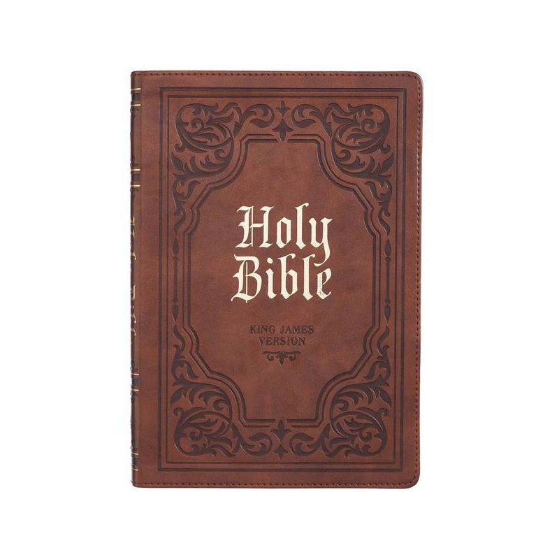 KJV Bible Thinline Brown - Large Print (Leather Bound), 1 of 2