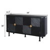 Vynxaria Accent Storage Cabinet, Modern Accent Buffet Cabinet with Adjustable Shelves, Freestanding Sideboard with Four Doors - 3 of 4