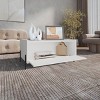 FURNIinspire Coffee Tables Minimalistic Coffee Table Side Table, Sofa Table With Pull Down Cabinet For Living Room, Office, White, 22.4"*33.1"*15.6" - 2 of 4