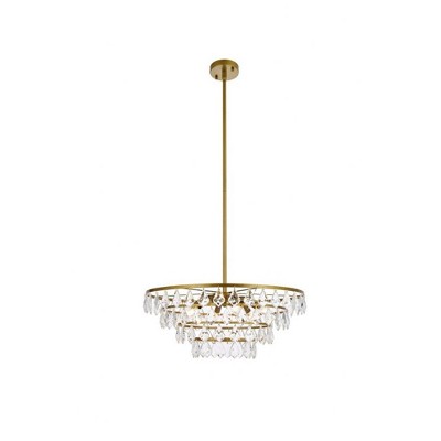 Elegant Lighting Ella 6 - Light Pendant in  Brass