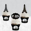 Big Dot of Happiness Stars Over Paris - Cupcake Decoration - Parisian Themed Party Cupcake Wrappers and Treat Picks Kit - Set of 24 - 3 of 4