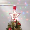 14.5in 21 LED Light Santa Stop Here Tree Topper Red - Wondershop™ - image 3 of 3