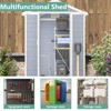 Aoxun 4'x6' Resin Outdoor Storage Shed with Lockable Door, Sloped Roof & Window, Waterproof Tool House for Patio, Backyard, Bike or Equipment - Gray - 3 of 4