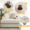 55"/43.5"/39.7"W Oversized Chaise Lounge, Sleep Chair  Sofa Couch with Pillows, Charge Station & Cup Holders 4B -ModernLuxe - 4 of 4