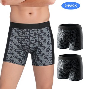 CARER 2pk Washable Incontinence Underwear for Men Leakproof Mens Incontinence Boxer Briefs for Bladder Leakage 80ml Absorbency Reusable - 1 of 4