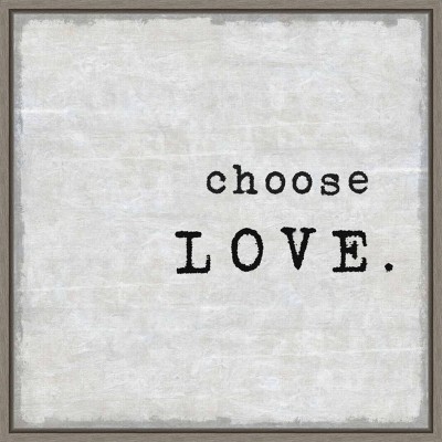 16" x 16" Choose Love by Jamie MacDowell Framed Wall Canvas - Amanti Art