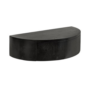 Kate & Laurel All Things Decor 20"x11"x6" Reid Floating Wood Shelf Black - 1 of 4