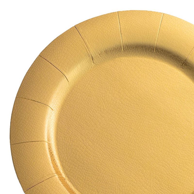 Smarty Had A Party 13" Gold Round Disposable Paper Charger Plates (120 Plates), 1 of 5