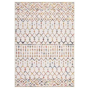 Washable Modern Farmhouse Area Rug for Living Room Bedroom, Ultra Thin Non Slip Stripped Lines Print Dining Room Carpet for Home Office - 1 of 4