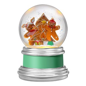 6" Gingerbread Animated Snow Globe - Haute Décor - 1 of 3