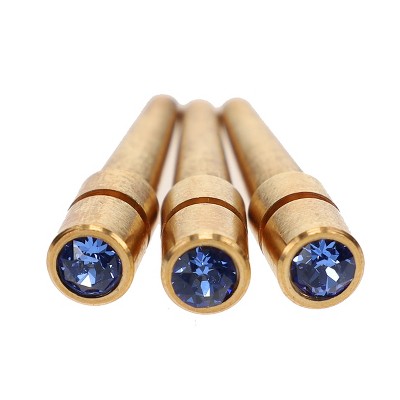 WE Games Brass Cribbage Pegs with Swarovski Austrian Crystals - Set of 3