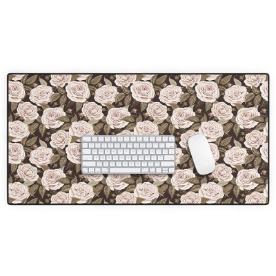 Avenie A Realm Of Roses Dark Academia Desk Mat - Deny Designs