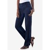 Roaman's Women's Plus Size Easy-Wear Straight Leg Jean - 3 of 4