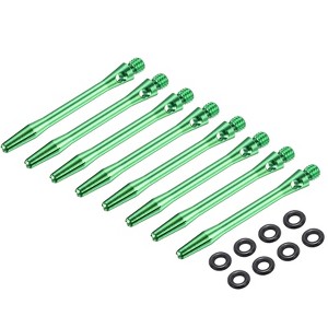Unique Bargains 2BA Thread Aluminum Dart Shafts with Rubber Rings for Steel Tip 8 Pcs - 1 of 4