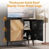 31.5 Inch Storage Cabinet with Shelf & Doors, Modern Sideboard Buffet Cabinet with Storage - 4 of 4