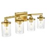 Elegant Lighting Saanvi 4 light Chrome and Clear Bath Sconce - 2 of 4