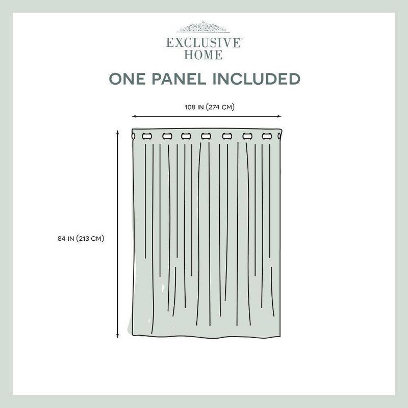 Forest Hill Patio Woven Blackout Grommet Top Single Curtain Panel - Exclusive Home, 6 of 9