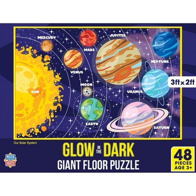 MasterPieces Glow in the Dark - Our Solar System 48 Piece Floor Jigsaw Puzzle for Kids