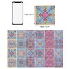 Unique Bargains PVC Tile Stickers 5.91"x5.91" Yellow Pink 24 Pcs - 3 of 4