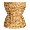 Household Essentials Water Hyacinth Hourglass Stool, Natural - 4 of 4
