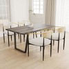 Dining Chairs Set of 2 Medieval Modern Accent Chairs Teddy Velvet with Gold Metal Legs -- Frevyn - 2 of 4