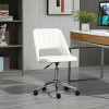 GlasFlength Task and Office Chairs Armless Office Chair Ergonomic Rolling Computer Desk Chair Work Chair for Office, White, 19.3"*23.5"*35.8" - 2 of 4