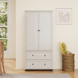 DOMETOUR 70" Tall Kitchen Pantry Storage Cabinet with 2 Drawers and 3 Shelves, Wood Large Storage Cabinet for Kitchen, Dining Room - 1 of 4