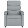 vidaXL Recliner Chair Light Gray Fabric (100% polyester), metal, plywood - 3 of 4