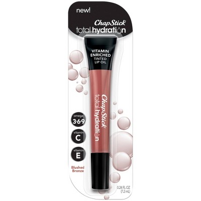 Chapstick Total Hydration Tinted Lip Oil - Blushed Bronze - 0.24oz