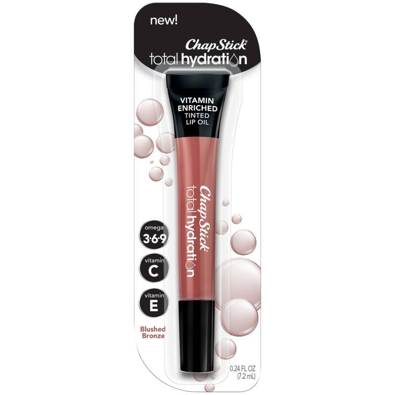Chapstick Total Hydration Tinted Lip Oil - Blushed Bronze - 0.24 fl oz, 1 of 11